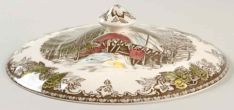 Friendly Village, The ("Made in England" Backstamp) Lid for Round Vegetable by Johnson Brothers-1