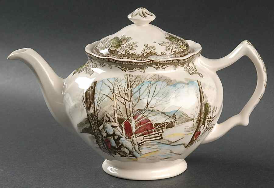 Friendly Village, The ("Made in England" Backstamp) Teapot & Lid by Johnson Brothers-1