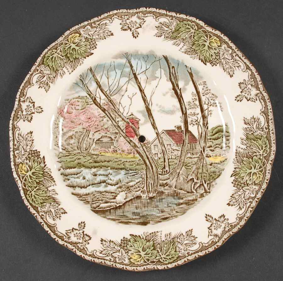 Friendly Village, The ("Made in England" Backstamp) Salad Plate for 2-Tiered Serving Tray by Johnson Brothers-1