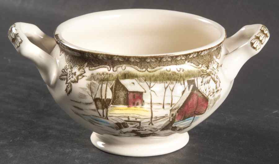 Friendly Village, The ("Made in England" Backstamp) Mini Sugar Bowl No Lid by Johnson Brothers-1