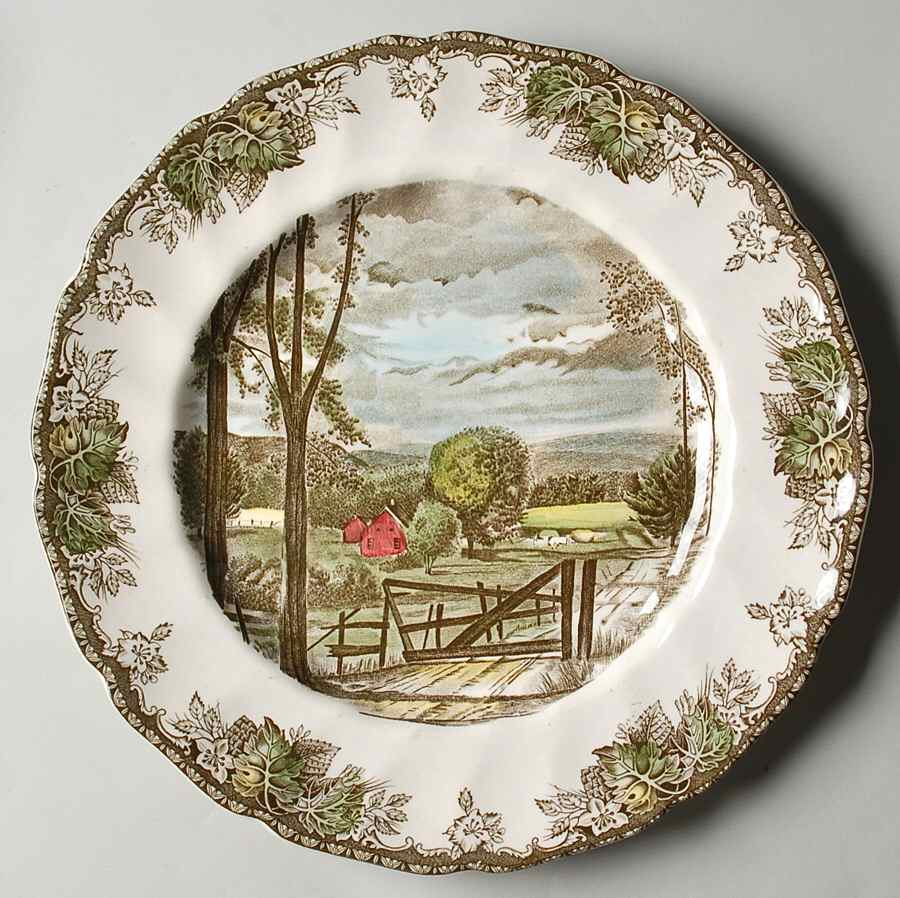 Friendly Village, The ("Made in England" Backstamp) Buffet/Dinner Plate by Johnson Brothers-1