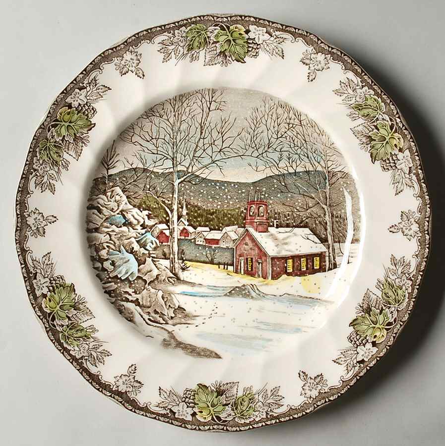 Friendly Village, The ("Made in England" Backstamp) Buffet/Dinner Plate by Johnson Brothers-1