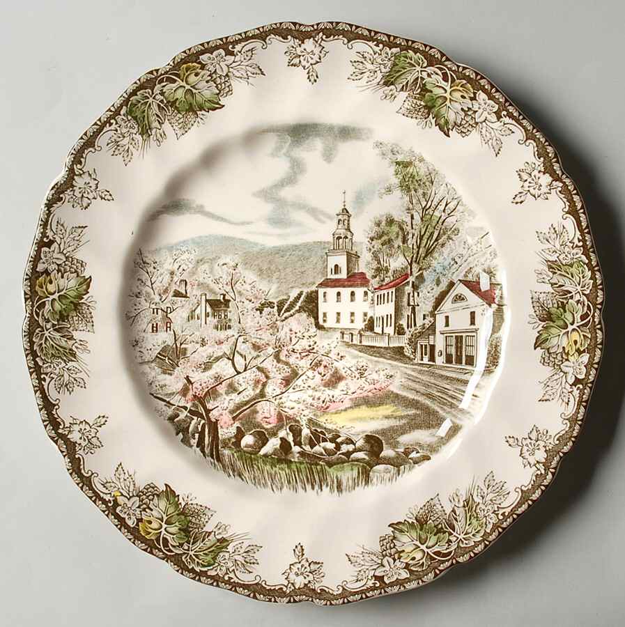 Friendly Village, The ("Made in England" Backstamp) Buffet/Dinner Plate by Johnson Brothers-1