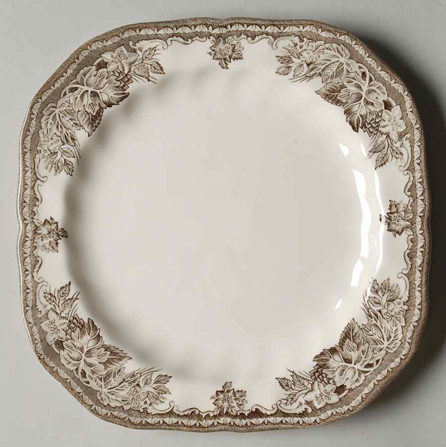 Friendly Village, The ("Made in England" Backstamp) Square Accent Salad Plate by Johnson Brothers-1