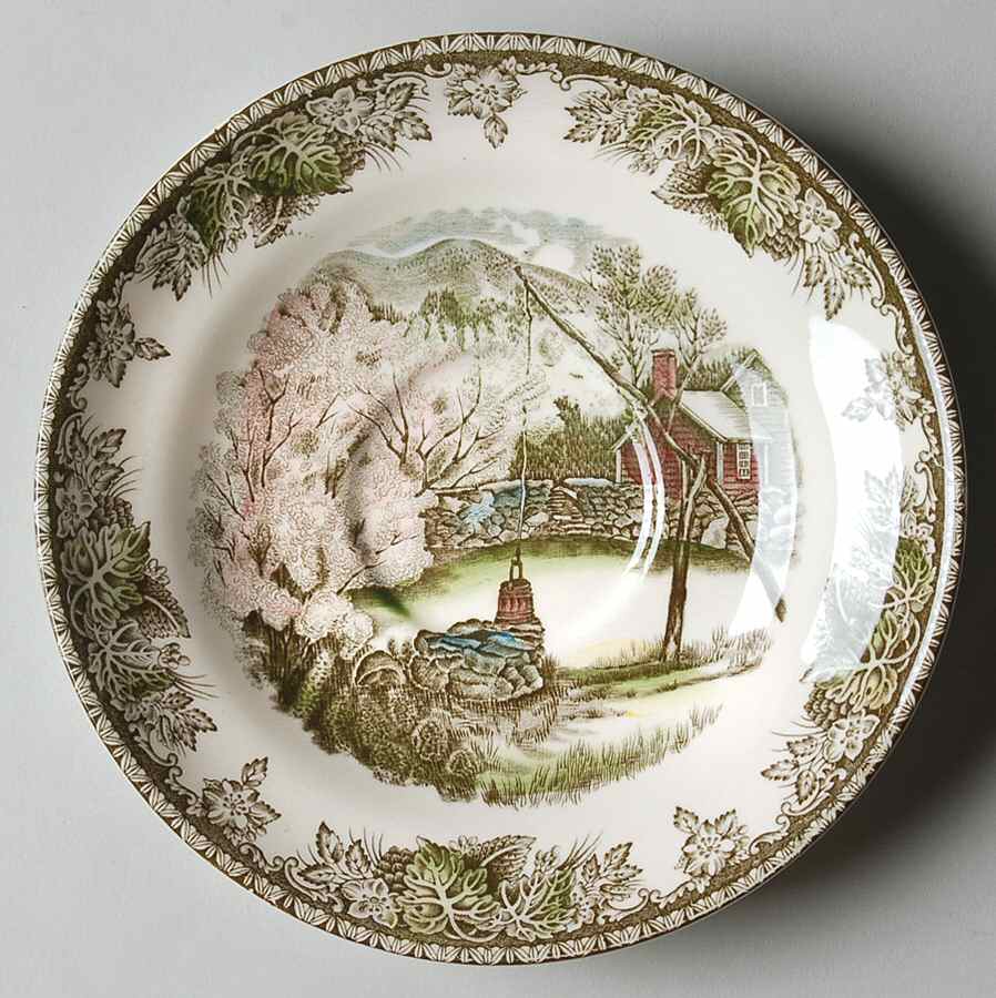 Friendly Village, The ("Made in England" Backstamp) Saucer for Jumbo Cup by Johnson Brothers-1