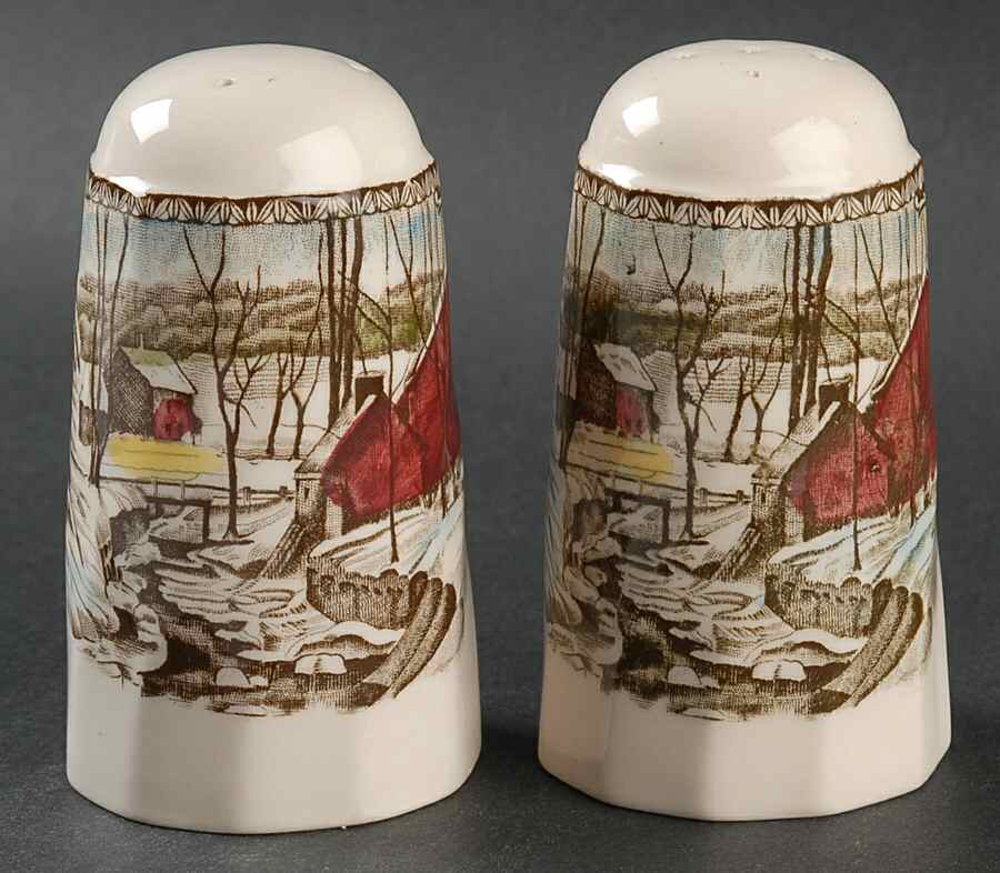 Friendly Village, The ("Made in England" Backstamp) Salt & Pepper Set by Johnson Brothers-1