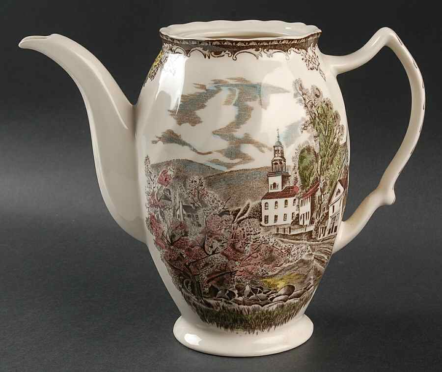 Friendly Village, The ("Made in England" Backstamp) Coffee Pot No Lid by Johnson Brothers-1