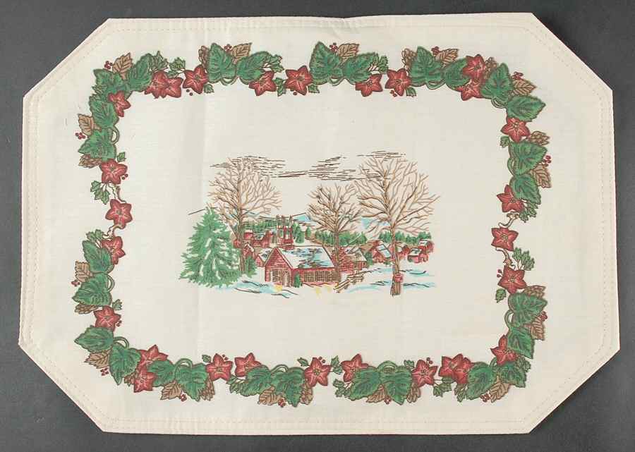 Friendly Village, The ("Made in England" Backstamp) Linen Placemat by Johnson Brothers-1