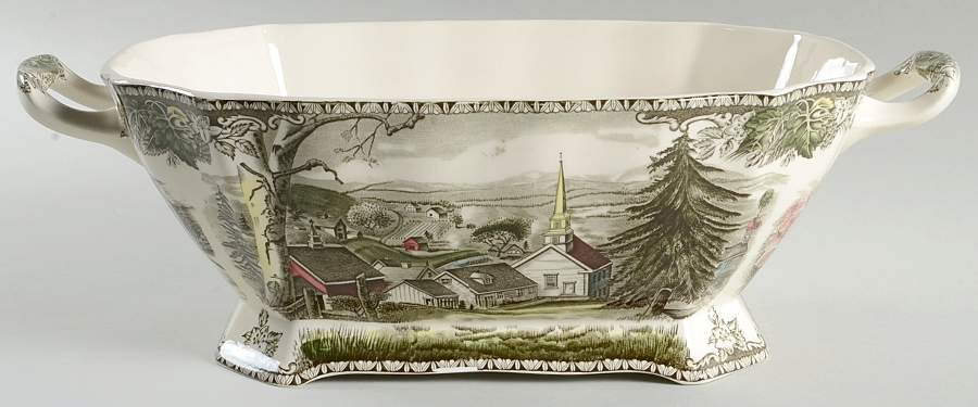 Friendly Village, The ("Made in England" Backstamp) Rectangular Tureen No Lid by Johnson Brothers-1