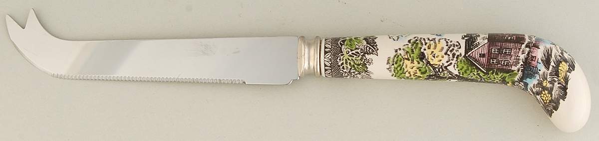 Friendly Village, The ("Made in England" Backstamp) Cheese Knife with Stainless Blade by Johnson Brothers-1