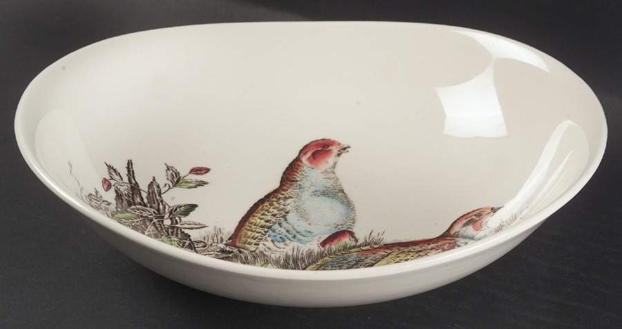Game Birds Cream 9" Round Vegetable Bowl by Johnson Brothers-1