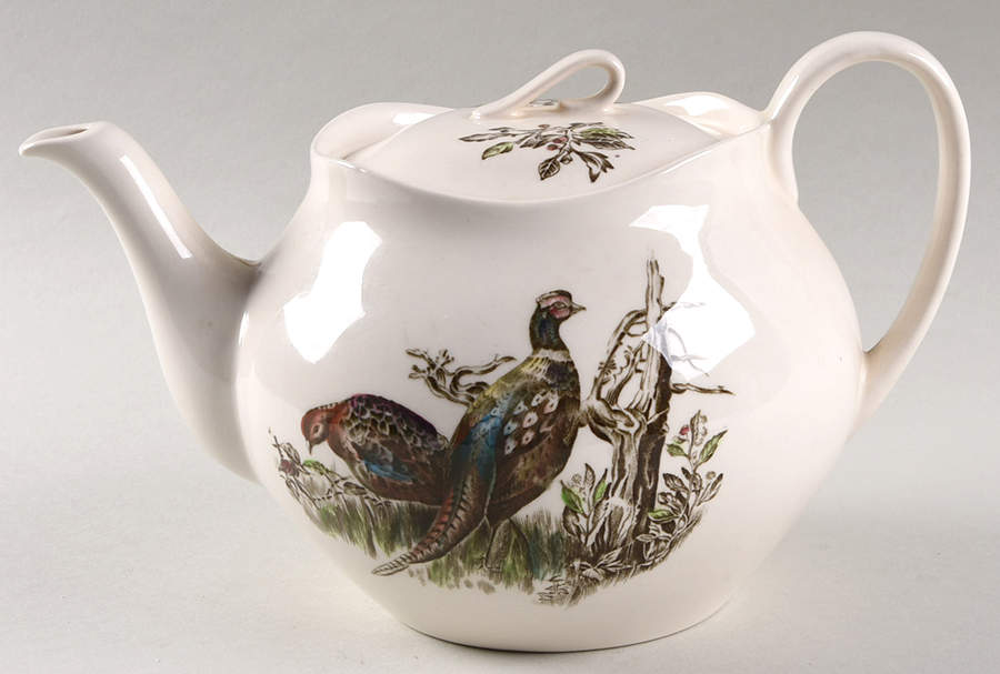 Game Birds Cream Teapot & Lid by Johnson Brothers-1