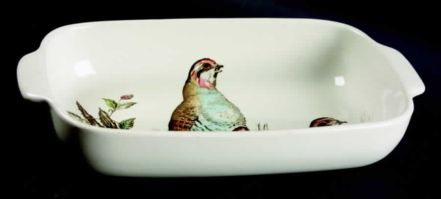 Game Birds Cream 11" Rectangular Baker by Johnson Brothers-1