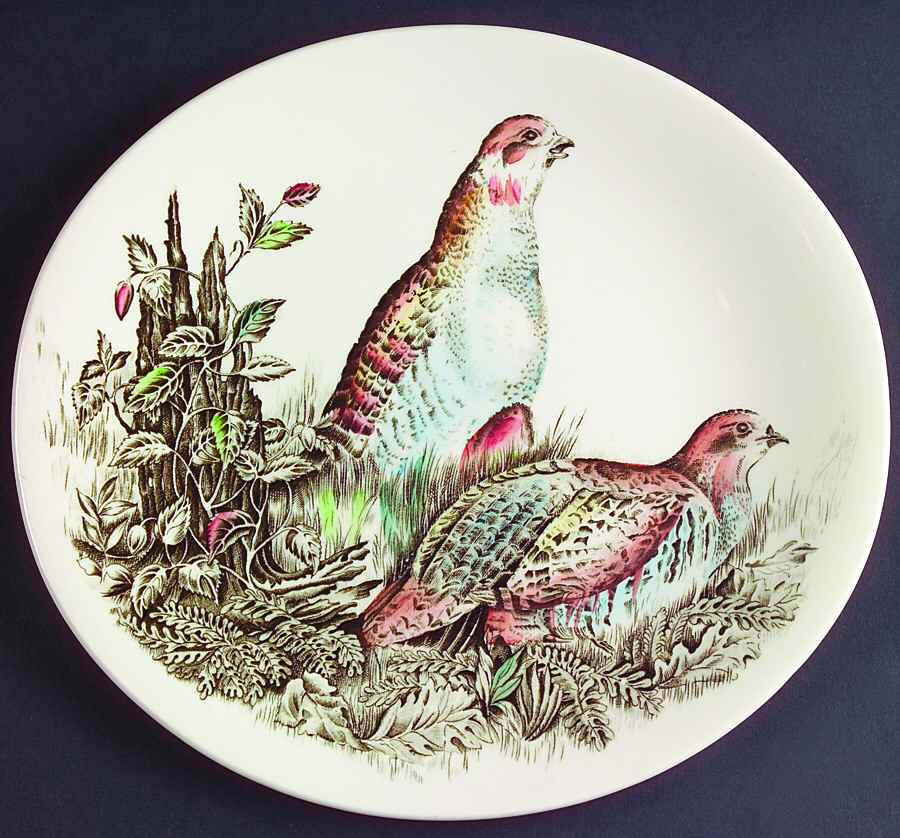 Game Birds Cream Salad Plate by Johnson Brothers-1