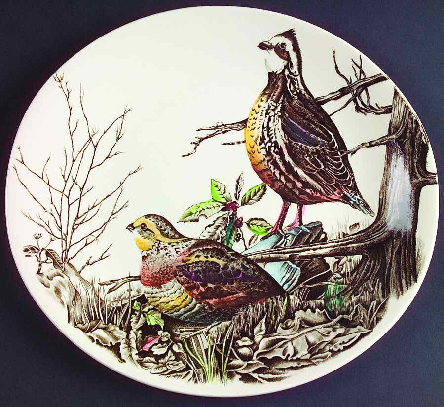 Game Birds Cream Salad Plate by Johnson Brothers-1