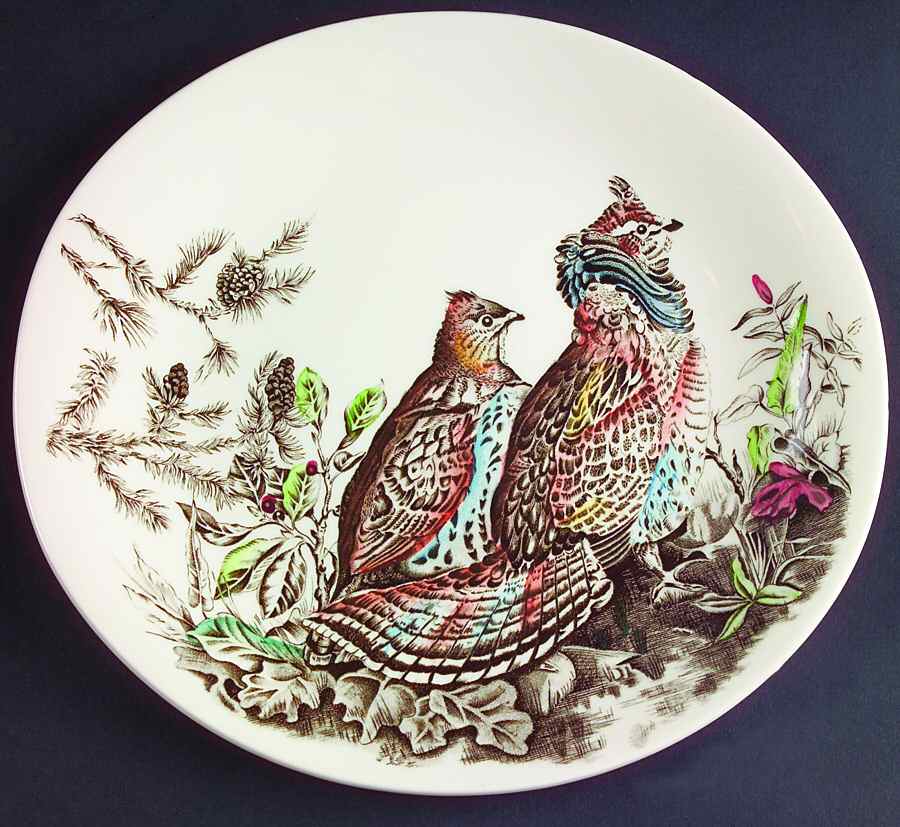 Game Birds Cream Salad Plate by Johnson Brothers-1