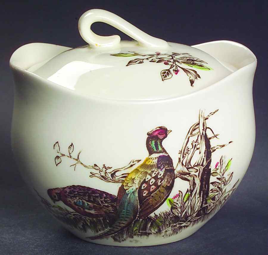 Game Birds Cream Sugar Bowl & Lid by Johnson Brothers-1
