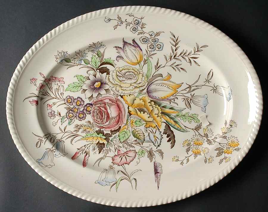 Garden Bouquet 16" Oval Serving Platter by Johnson Brothers-1