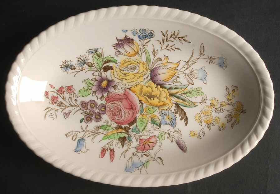 Garden Bouquet Relish/Gravy Underplate by Johnson Brothers-1