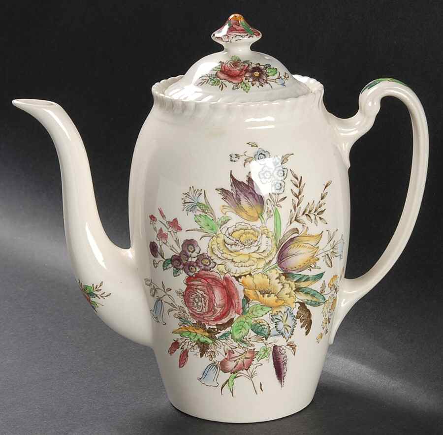 Garden Bouquet Coffee Pot & Lid by Johnson Brothers-1