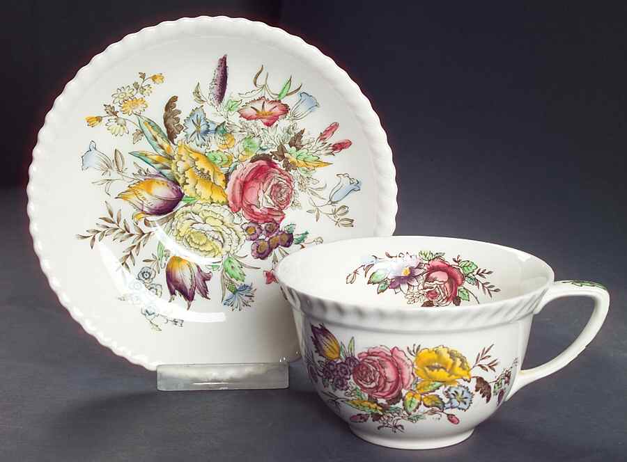 Garden Bouquet Oversized Cup & Saucer Set by Johnson Brothers-1