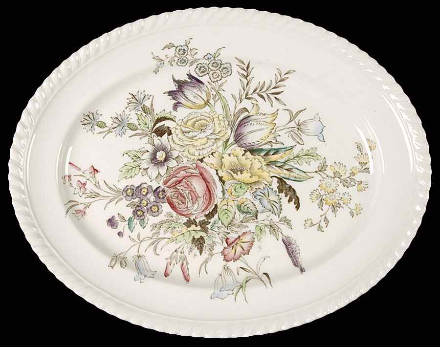Garden Bouquet 10" Oval Serving Platter by Johnson Brothers-1