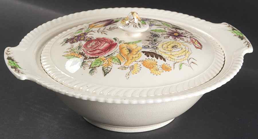 Garden Bouquet Round Covered Vegetable by Johnson Brothers-1