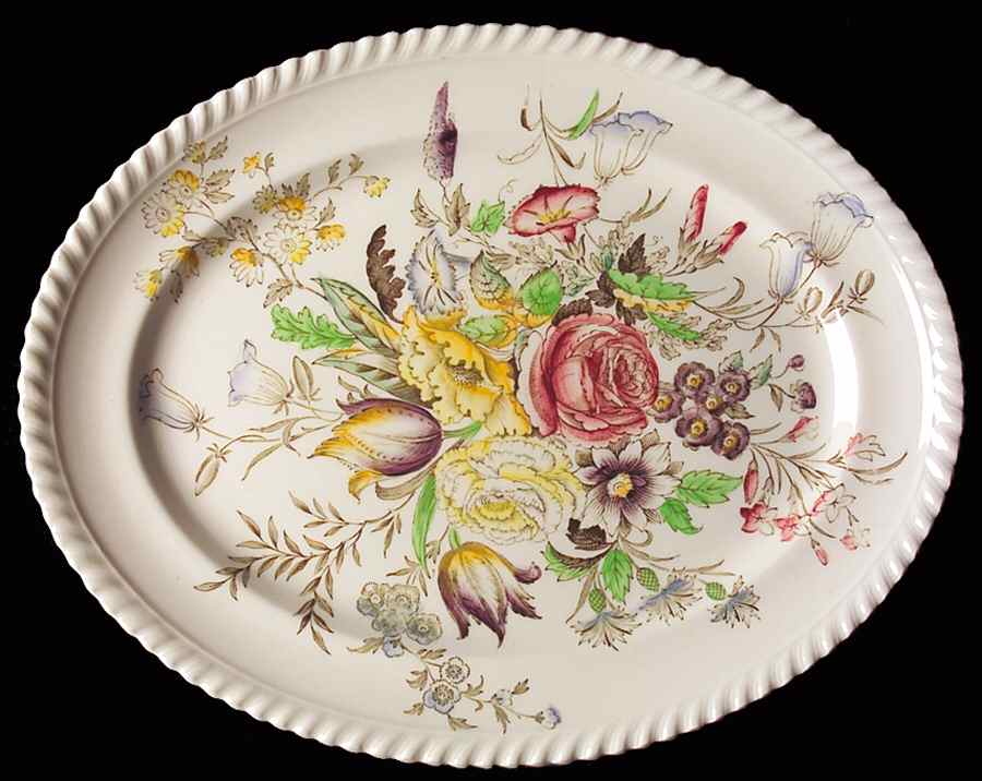 Garden Bouquet 11" Oval Serving Platter by Johnson Brothers-1