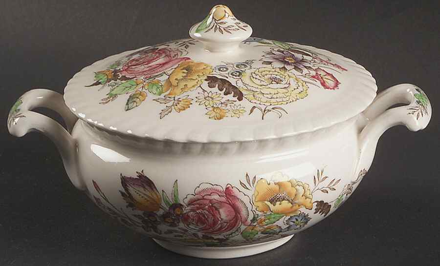 Garden Bouquet Sugar Bowl & Lid by Johnson Brothers-1