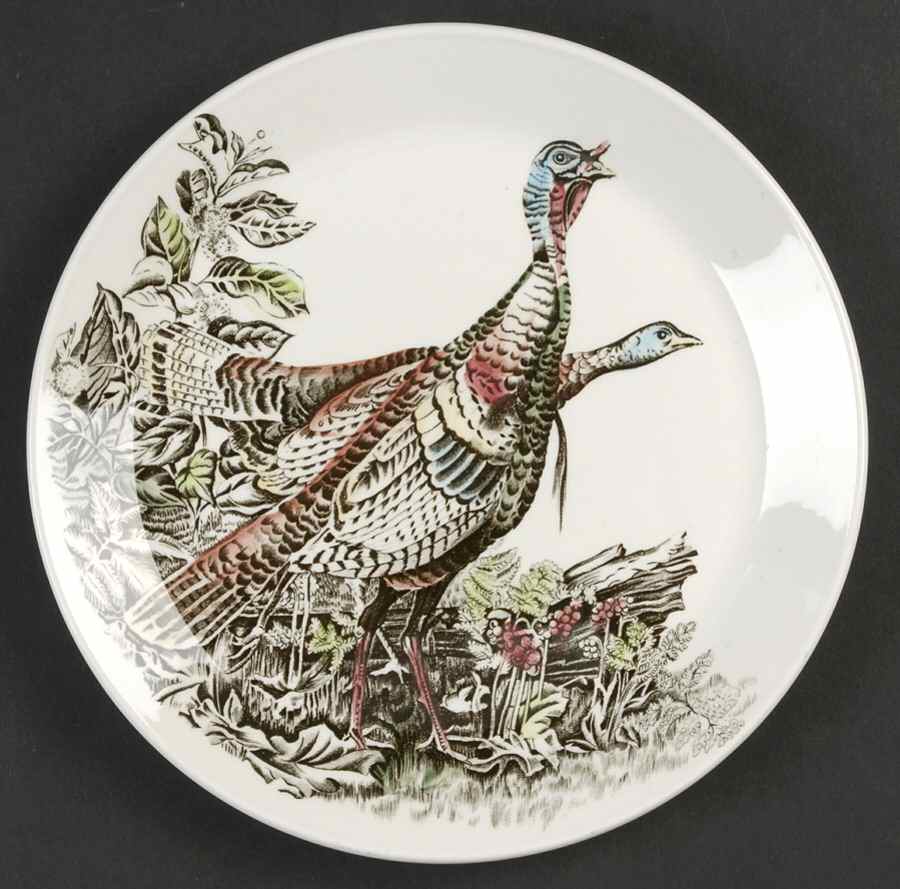 Game Birds White Salad Plate by Johnson Brothers-1