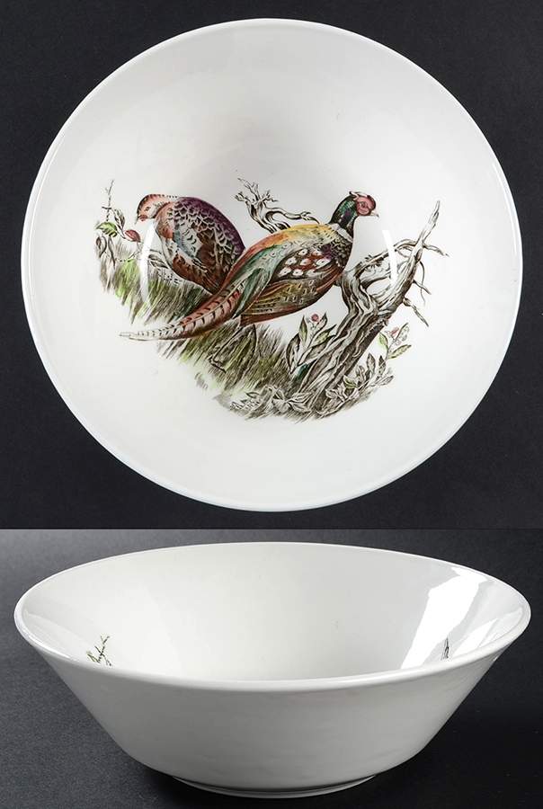 Game Birds White 8" Round Vegetable Bowl by Johnson Brothers-1