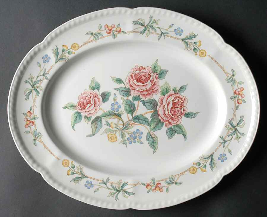 Garden Party 14" Oval Serving Platter by Johnson Brothers-1