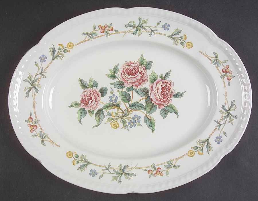 Garden Party 12" Oval Serving Platter by Johnson Brothers-1