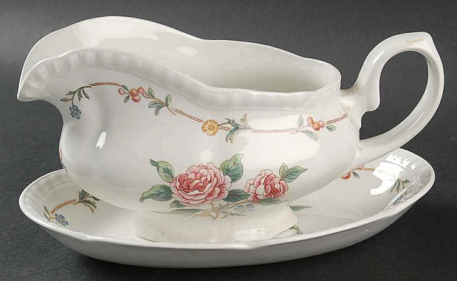 Garden Party Gravy Boat & Underplate/Relish by Johnson Brothers-1