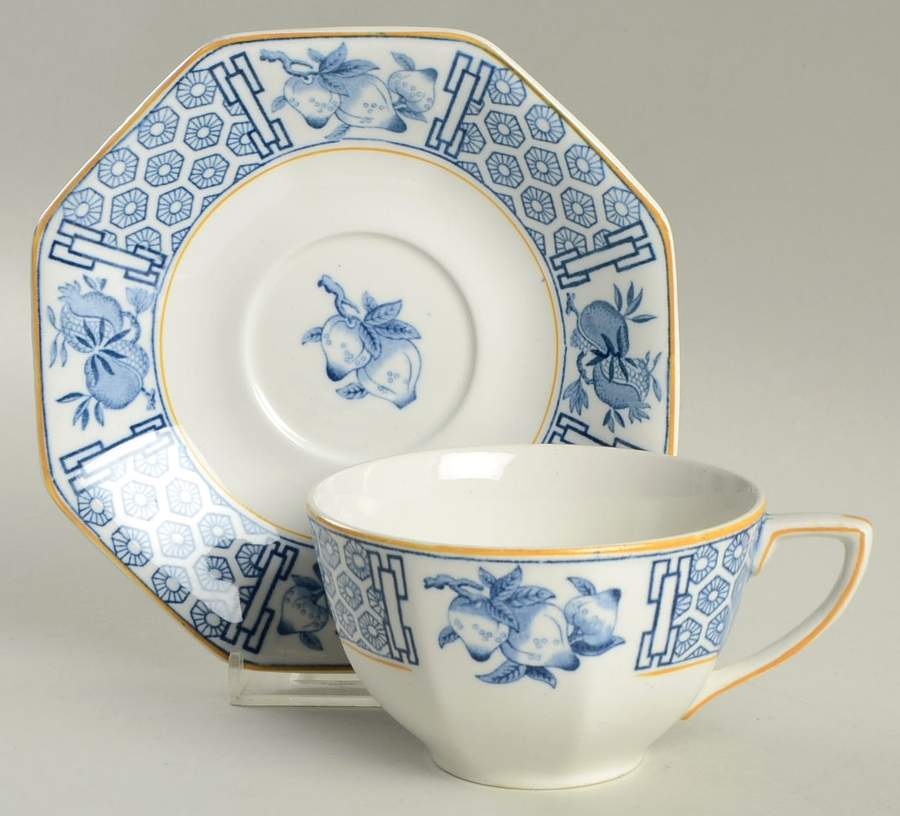 Geneva Blue and White Oversized Cup & Saucer Set by Johnson Brothers-1