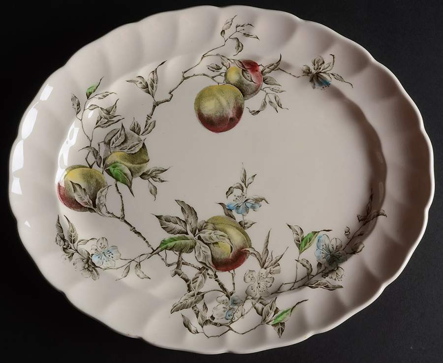 Georgia Multicolor 12" Oval Serving Platter by Johnson Brothers-1