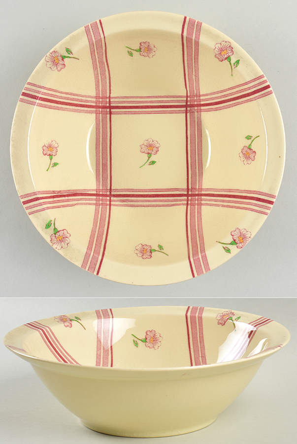 Gingham 8" Round Vegetable Bowl by Johnson Brothers-1