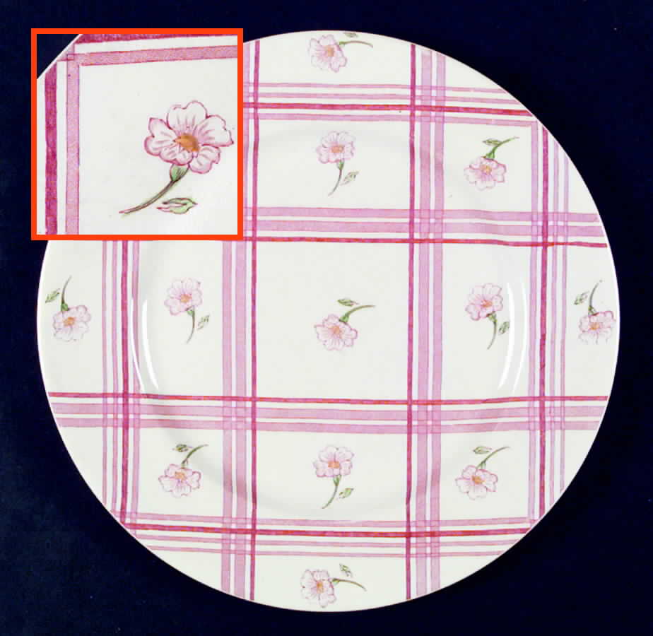 Gingham Dinner Plate by Johnson Brothers-1