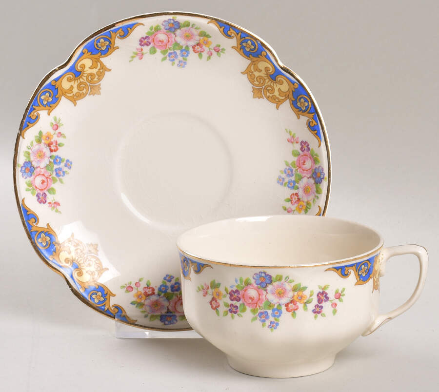 Glencoe Flat Cup & Saucer Set by Johnson Brothers-1