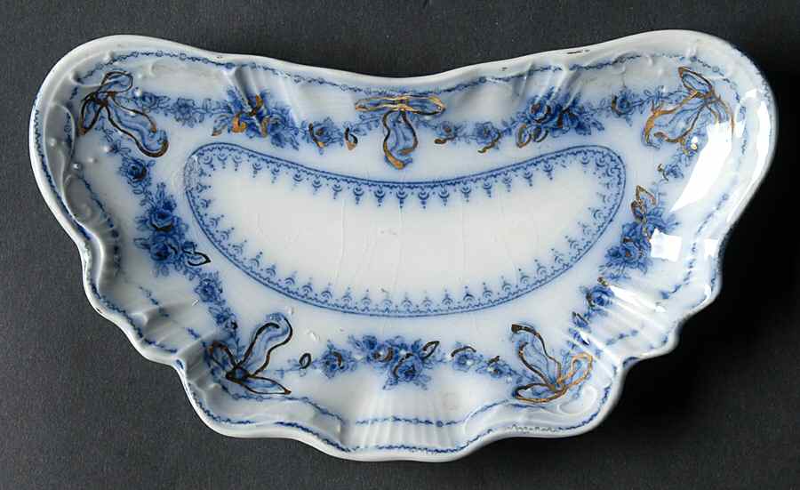 Glenwood (Flow Blue, No Gold Trim) Bone Dish by Johnson Brothers-1