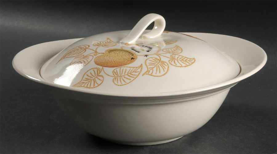 Golden Apples Round Covered Vegetable by Johnson Brothers-1