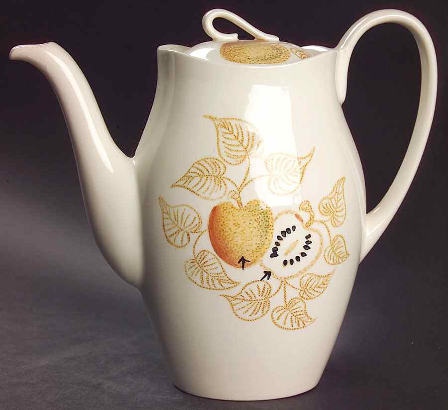 Golden Apples Coffee Pot & Lid by Johnson Brothers-1
