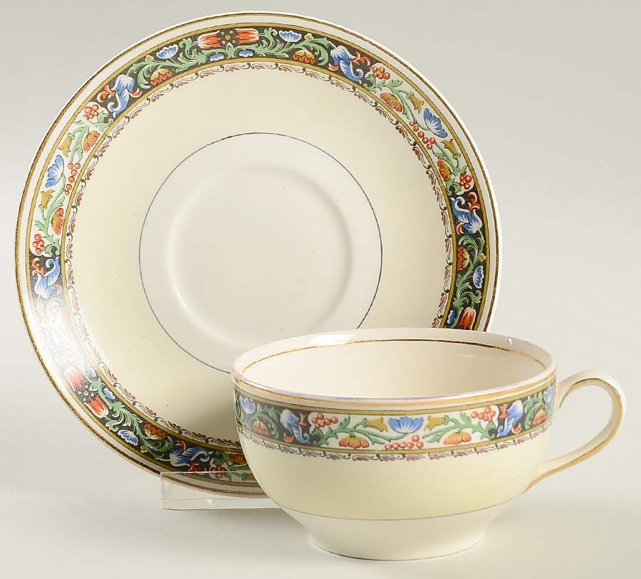 Granada Flat Cup & Saucer Set by Johnson Brothers-1