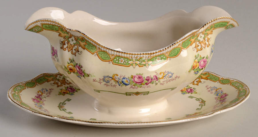 Granville Gravy Boat with Attached Underplate by Johnson Brothers-1