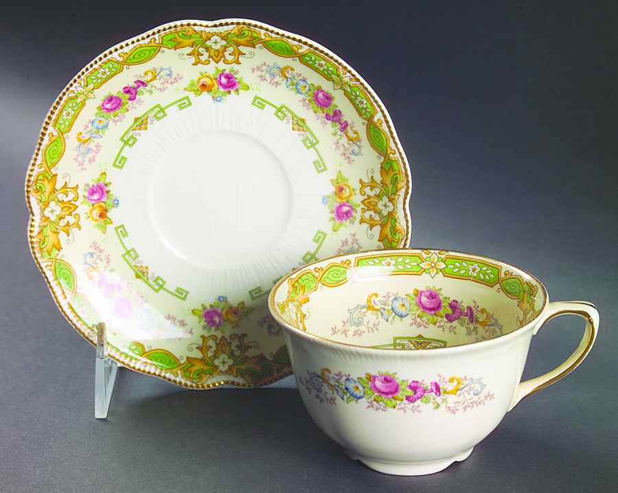 Granville Footed Cup & Saucer Set by Johnson Brothers-1