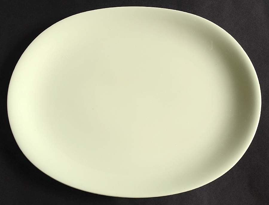 Green Cloud 14" Oval Serving Platter by Johnson Brothers-1
