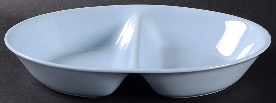 Greydawn Blue 10" Oval Divided Vegetable Bowl by Johnson Brothers-1