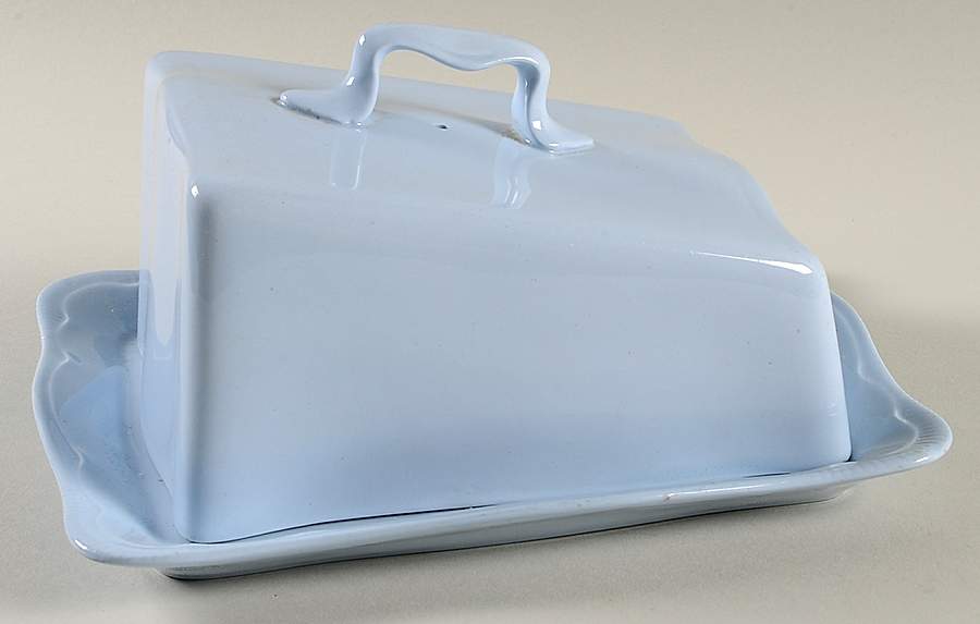 Greydawn Blue Cheese Dish with Lid (Wedge) by Johnson Brothers-1