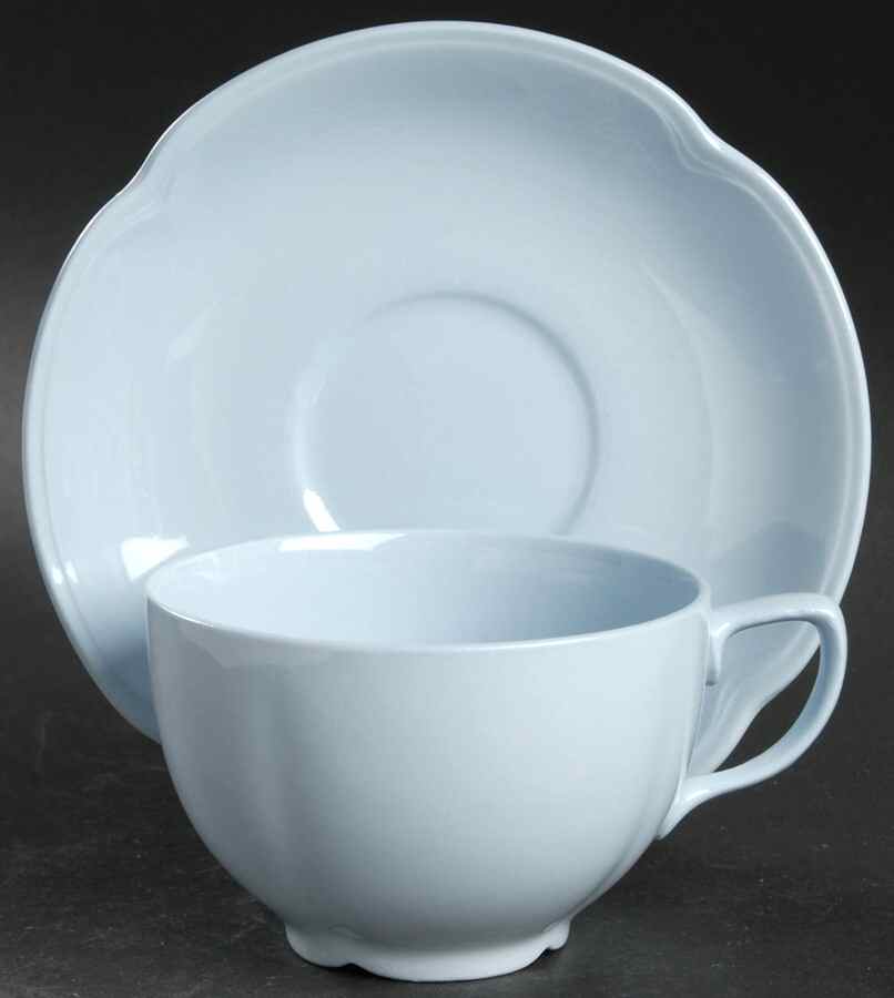 Greydawn Blue Oversized Cup & Saucer Set by Johnson Brothers-1