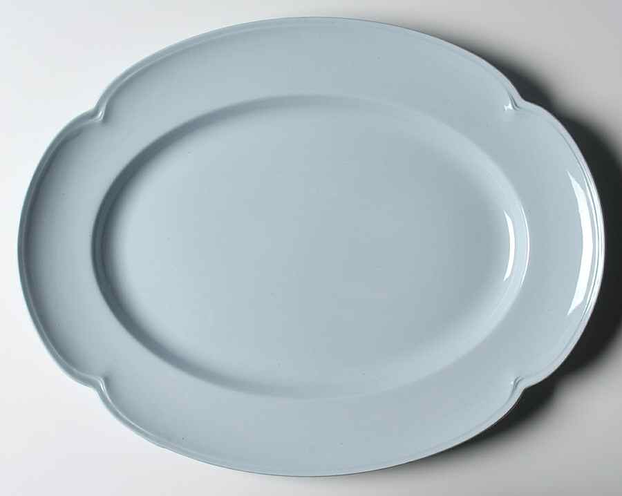 Greydawn Blue 15" Oval Serving Platter by Johnson Brothers-1